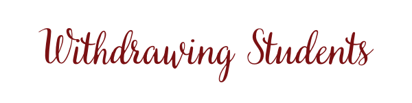 Withdrawing Students Header