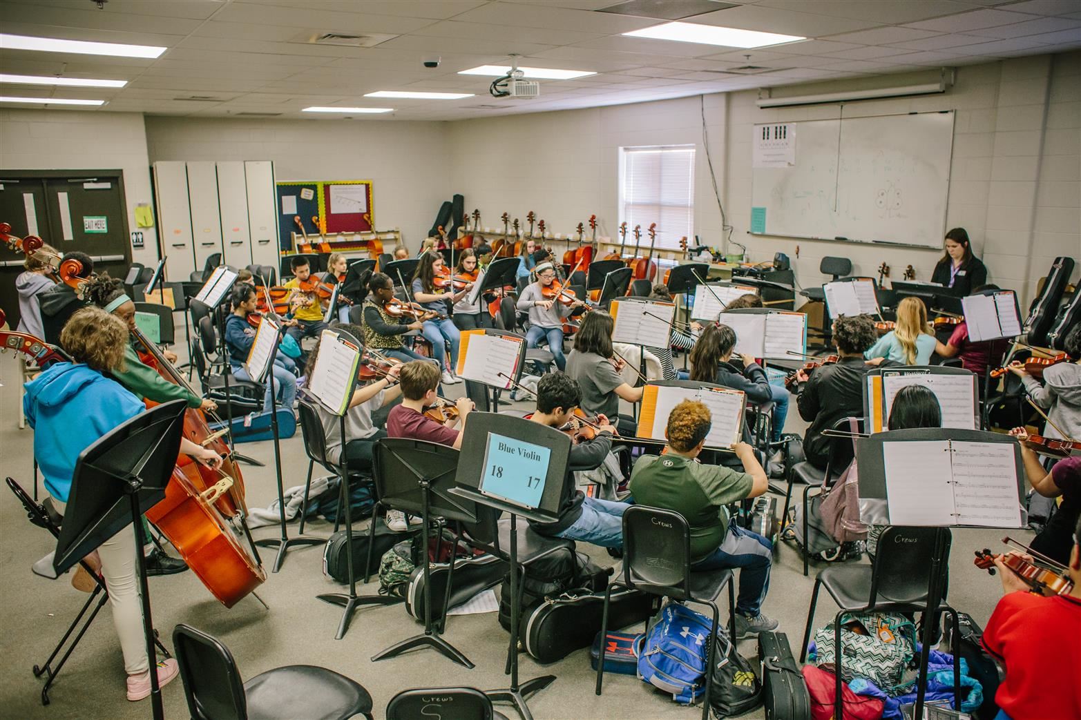 Photo of orchestra class 