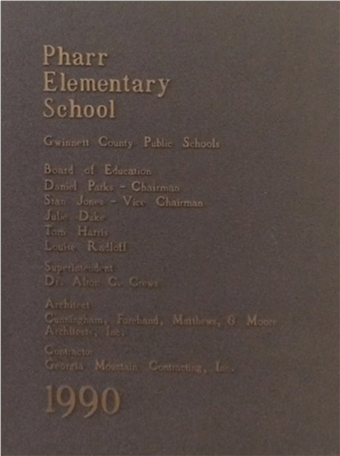 Pharr elementary school plaque 