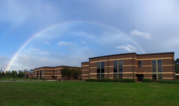 Level creek elementary school building front
