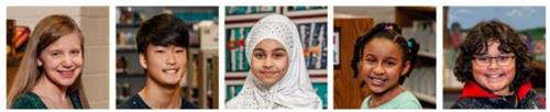 Shine student portraits of five GCPS students