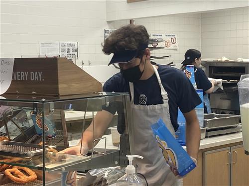 • Mathew Abbasi, a senior in the WBL Program, has an internship at The Water Tower and also works at Auntie Annie's located a