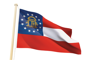 Georgia state flag graphic