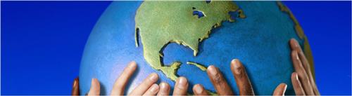 globe and hands 