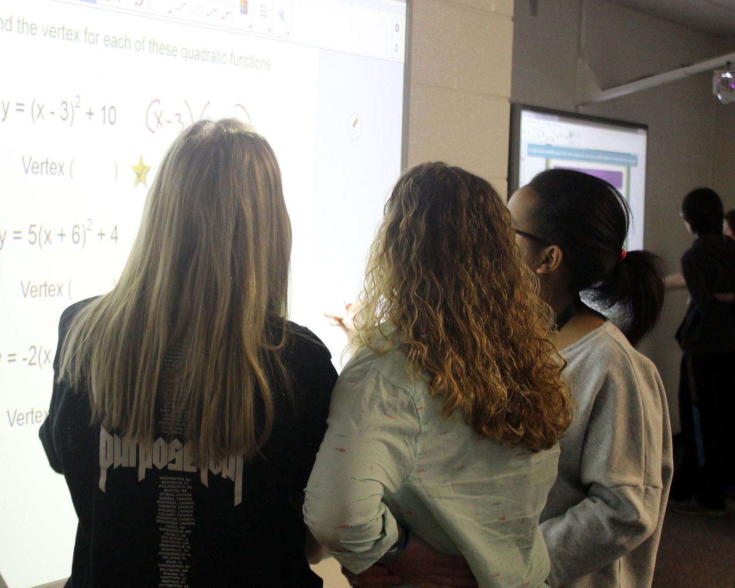 students solving a math problem 