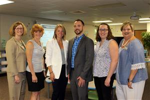 Ms. Sokol and the Tech Team with D2L team members 